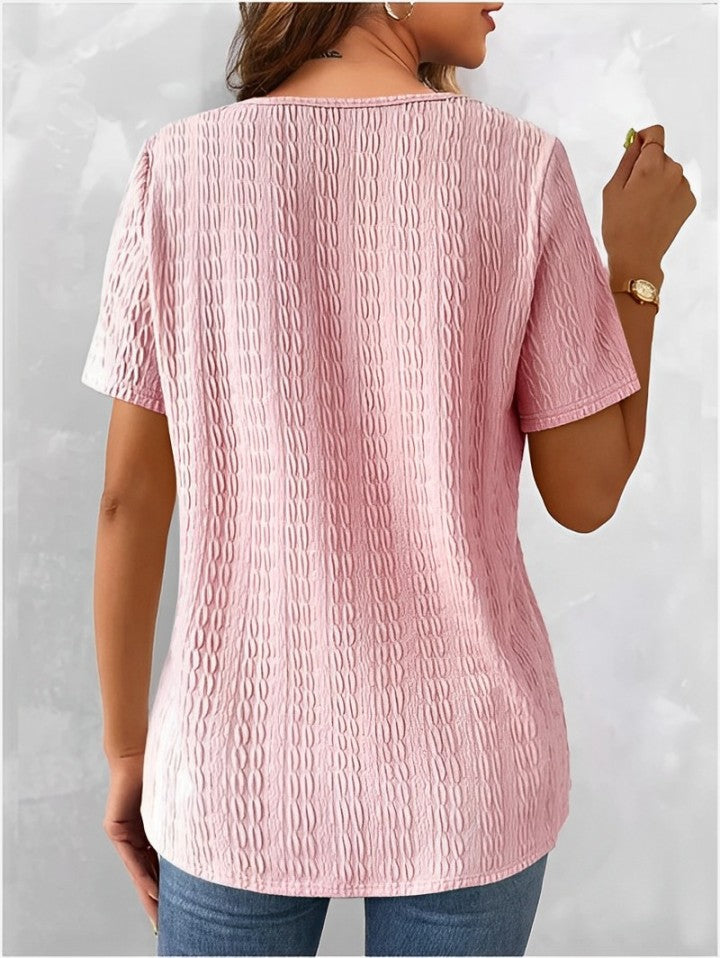 Karissa - locker geknöpftes Shirt mit V-Ausschnitt