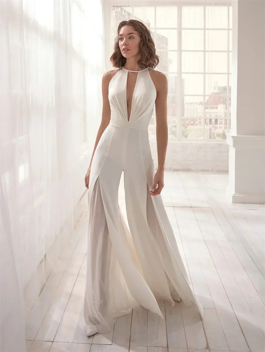 Lorna - Eleganter Damen Jumpsuit V-Ausschnitt Chic