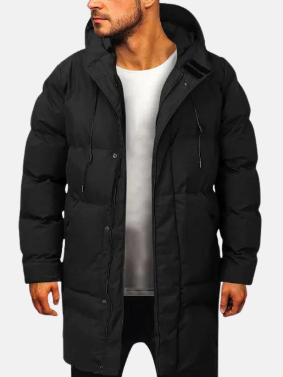 Langer isolierter Wintermantel für Männer - Eleganz und Wärme
