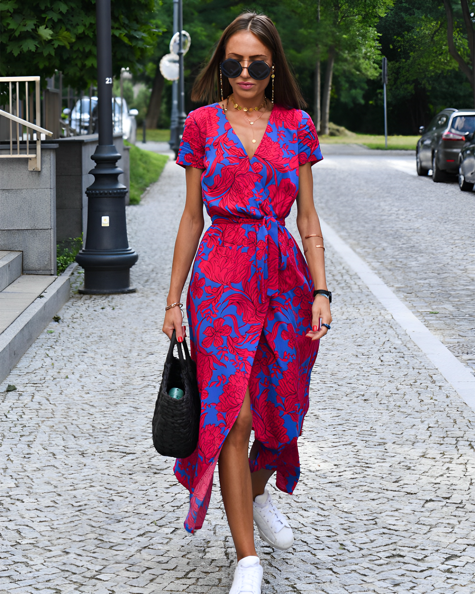 Elowen - Blumenkleid mit Gürtel