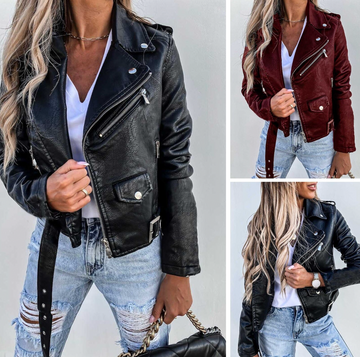 Ella - Damen Lederjacke Stylisch & Zeitlos