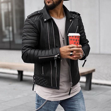 Greyson - Stilvolle leichte Lederjacke für Männer