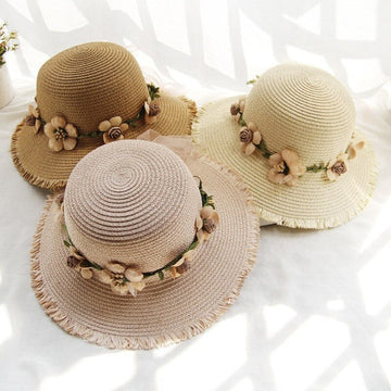 Rana - Damen Sonnenhut mit Blumenmuster