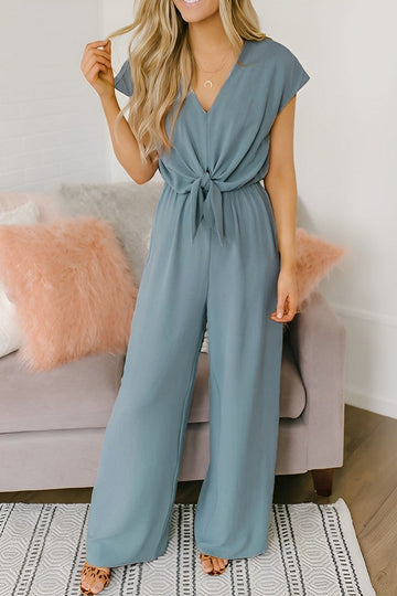 Dixie - Einfarbiger Jumpsuit mit geradem Bein