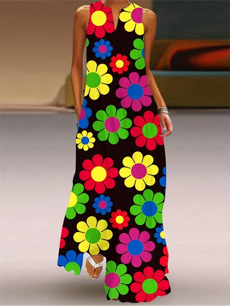 Grace - Ein Kleid mit floralem Muster und Reverskragen