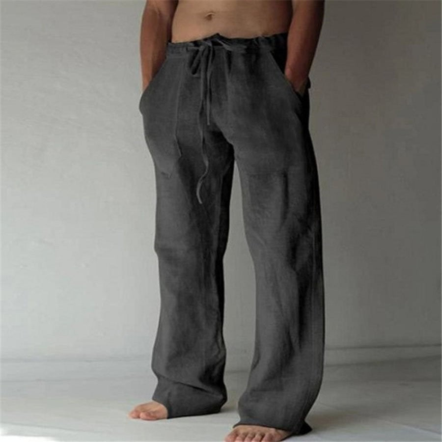 Anton - Einfarbige Leinen-Freizeithose für Herren