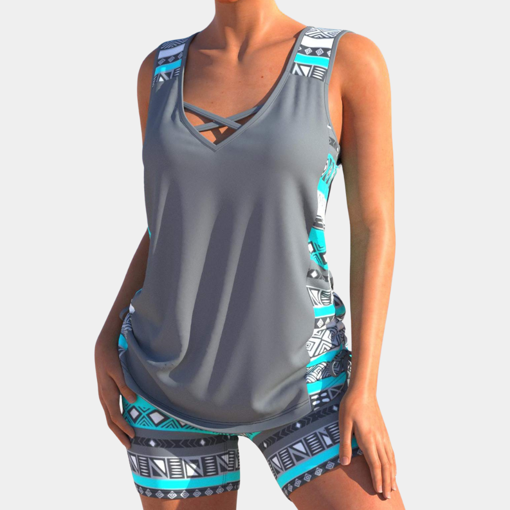 Rida - Figurschmeichelnder Verstellbarer Tankini Set