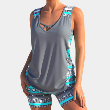 Rida - Figurschmeichelnder Verstellbarer Tankini Set