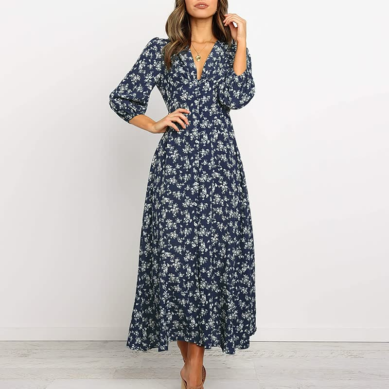 Vanessa - Elegantes Damen Maxikleid Fließender Stil