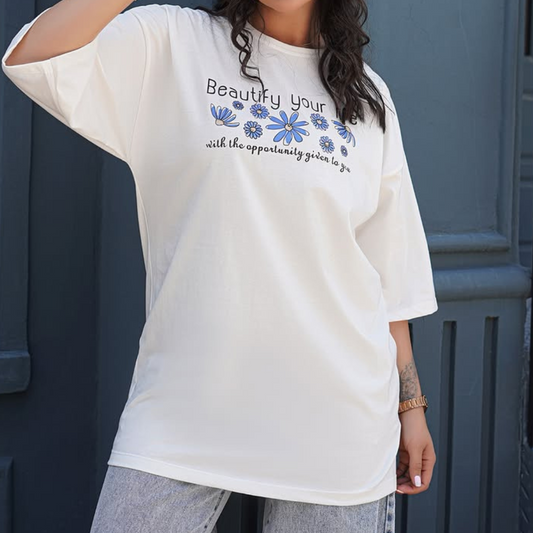 Oversize-Grafik-T-Shirt