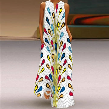 Stella - buntes böhmisches langes Kleid