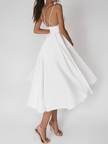 Linsey - ärmelloses Midikleid mit Spaghettiträgern