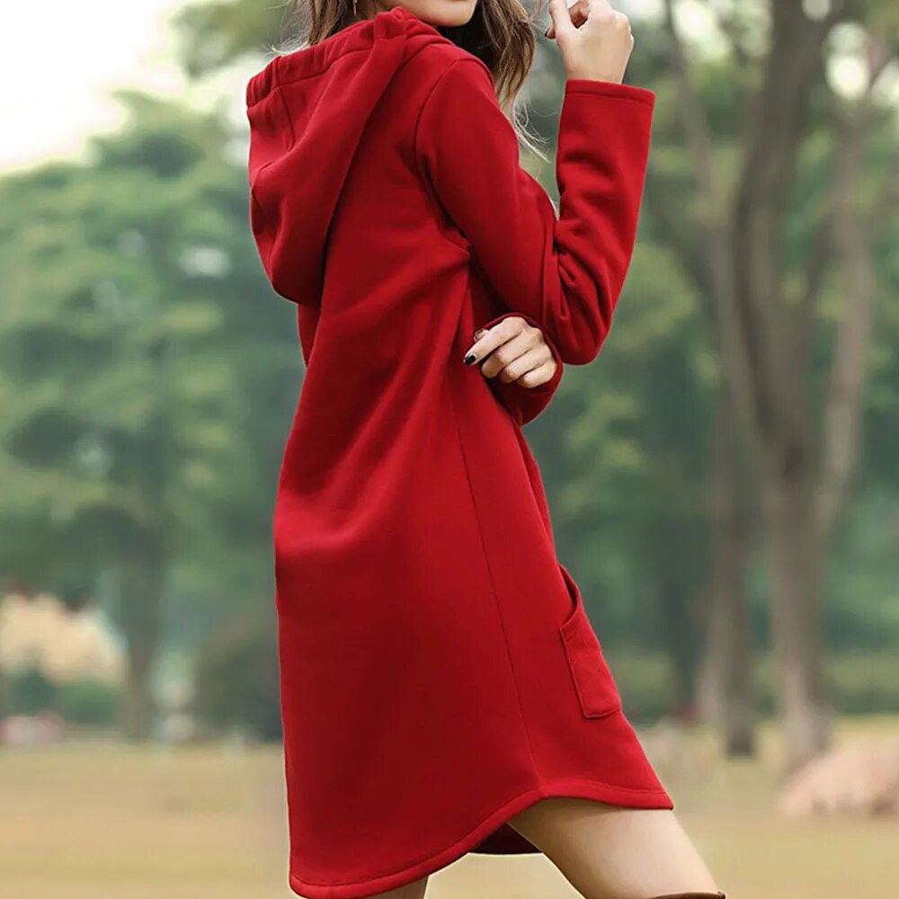 Norma - lockeres Kleid mit Kapuze